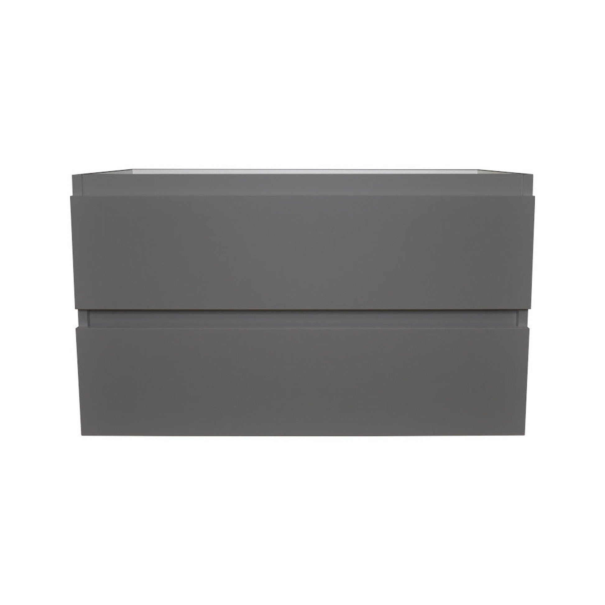 Volpa USA Salt 36" x 20" Gray Wall-Mounted Floating Bathroom Vanity Cabinet with Drawers