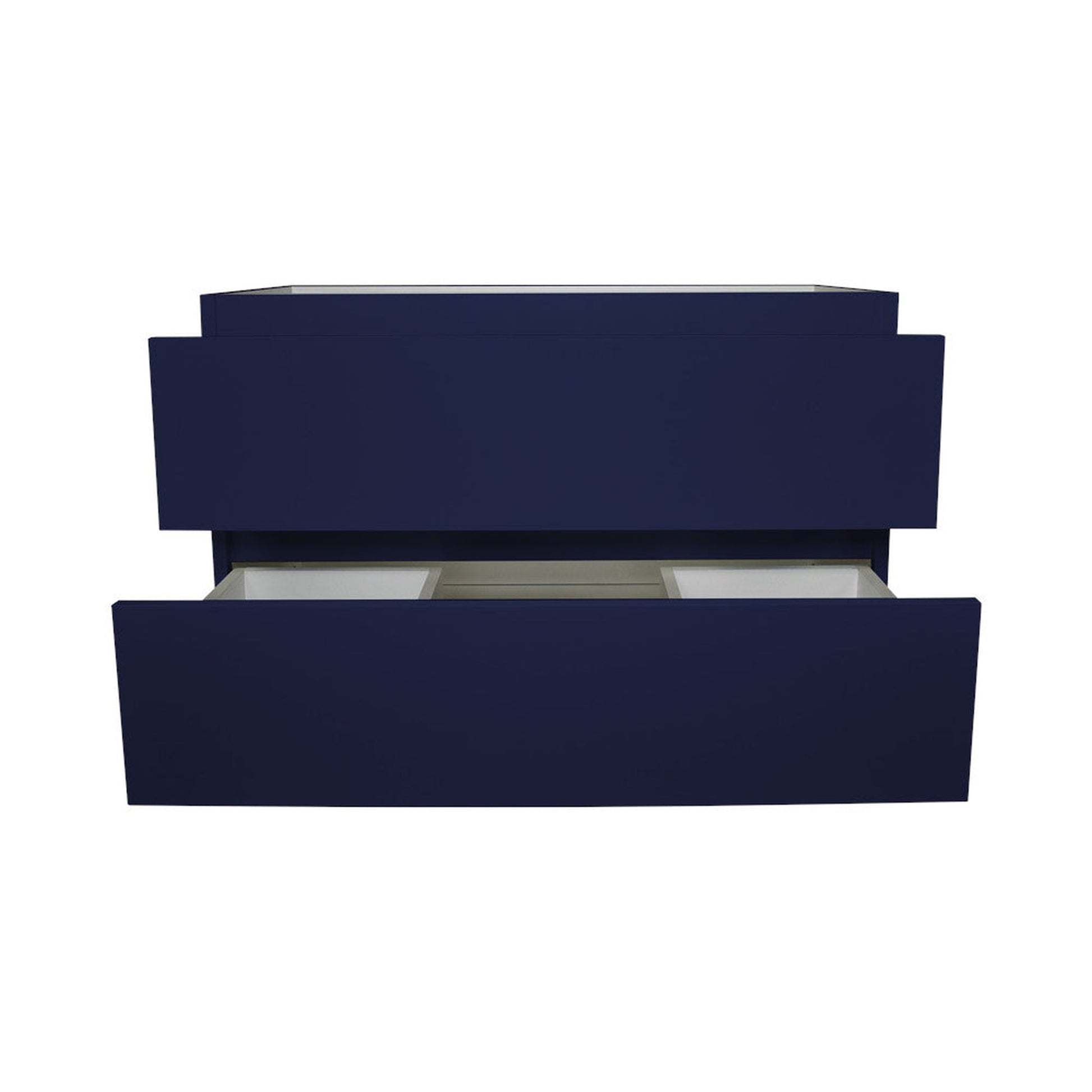 Volpa USA Salt 36" x 20" Navy Wall-Mounted Floating Bathroom Vanity Cabinet with Drawers