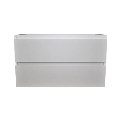 Volpa USA Salt 36" x 20" White Wall-Mounted Floating Bathroom Vanity Cabinet with Drawers