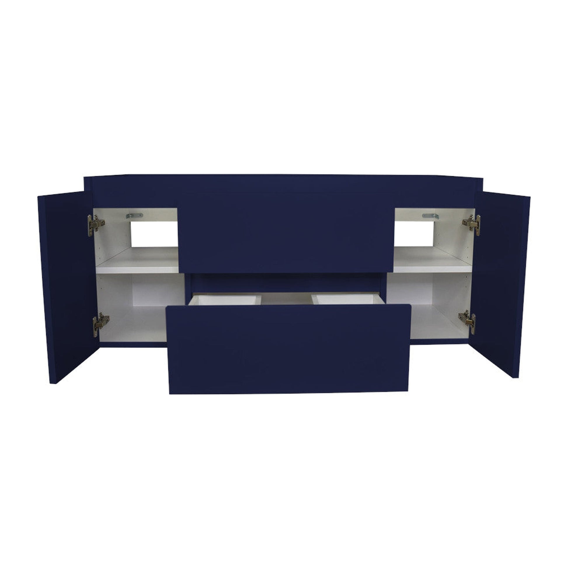 Volpa USA Salt 48" x 18" Navy Wall-Mounted Floating Bathroom Vanity Cabinet with Drawers