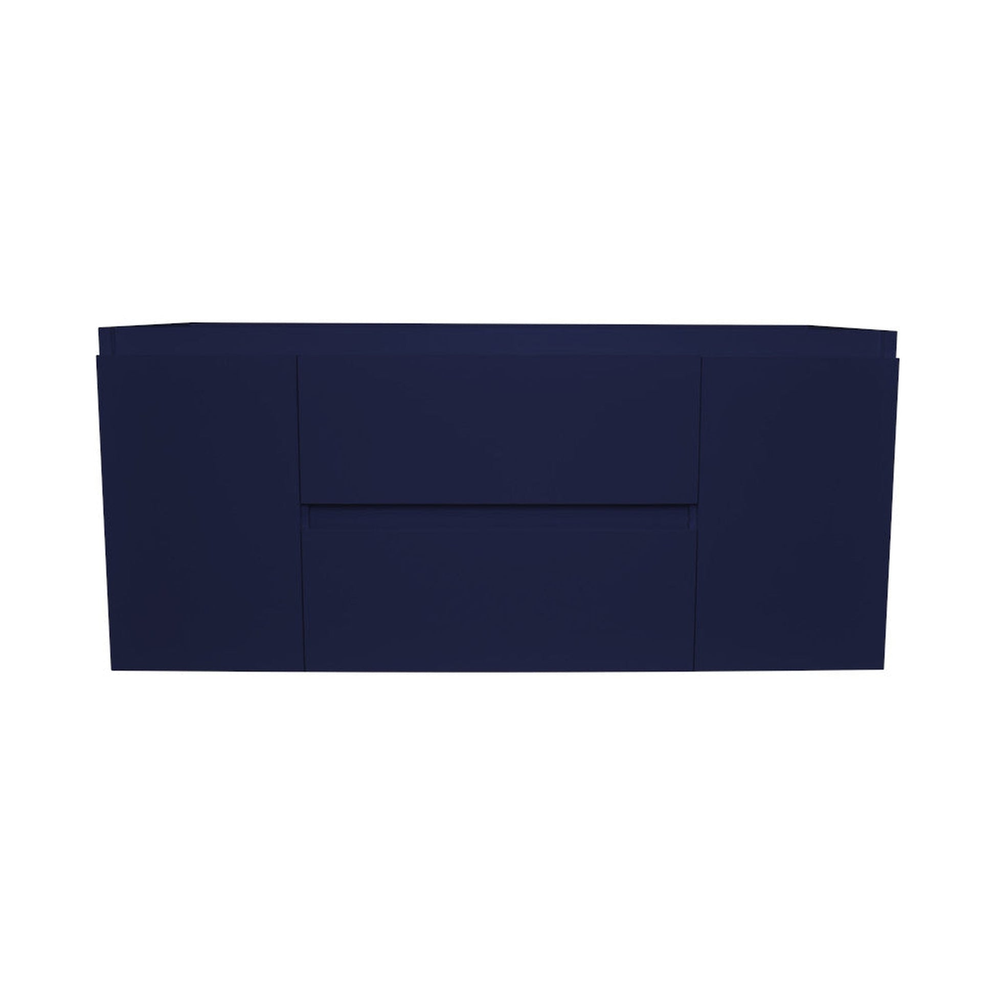 Volpa USA Salt 48" x 18" Navy Wall-Mounted Floating Bathroom Vanity Cabinet with Drawers