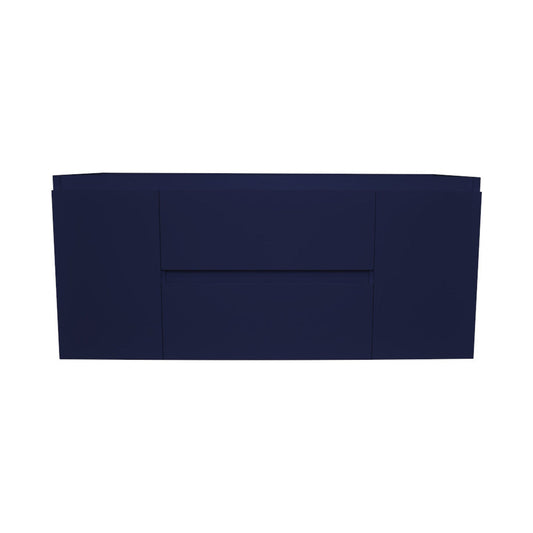 Volpa USA Salt 48" x 18" Navy Wall-Mounted Floating Bathroom Vanity Cabinet with Drawers