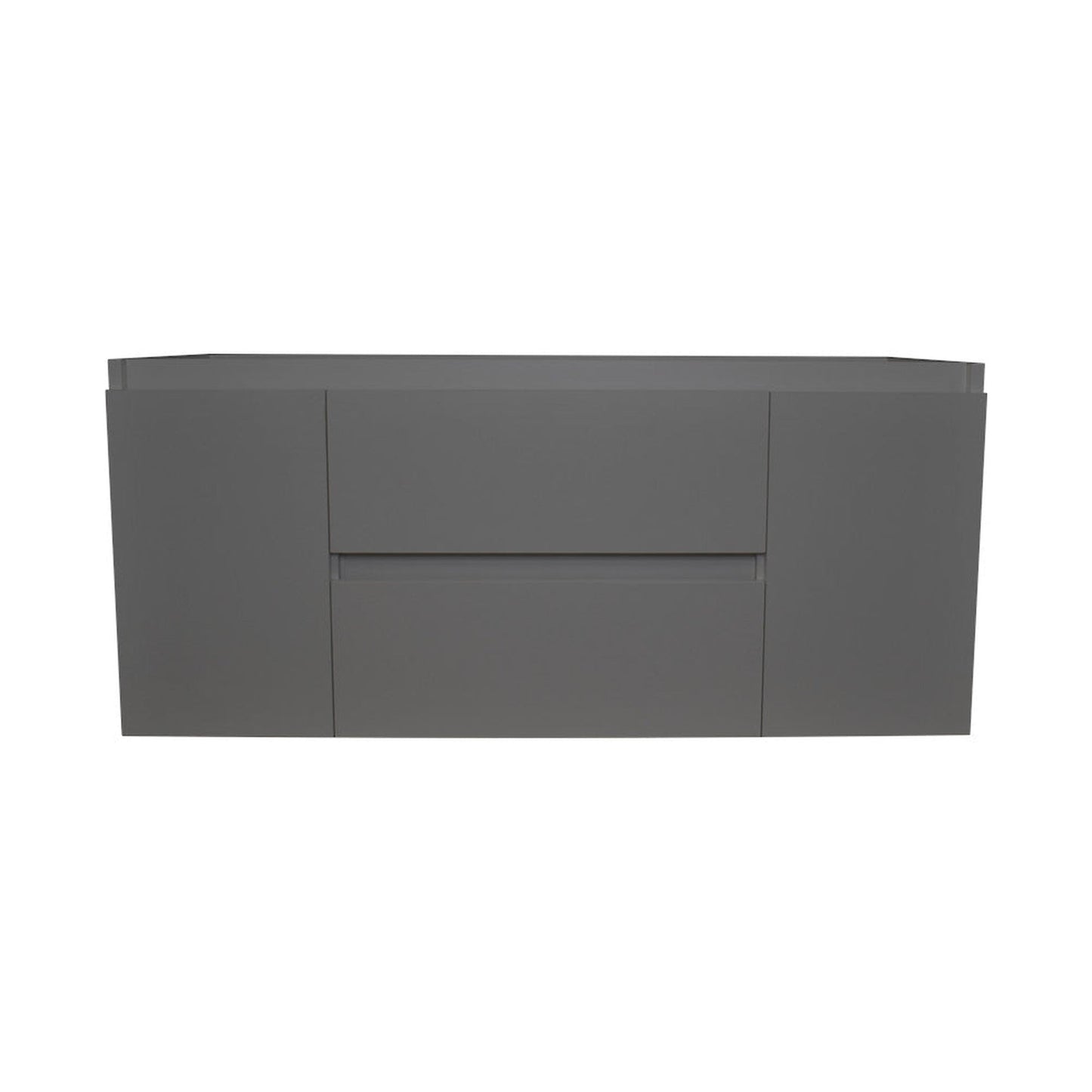Volpa USA Salt 48" x 20" Gray Wall-Mounted Floating Bathroom Vanity Cabinet with Drawers