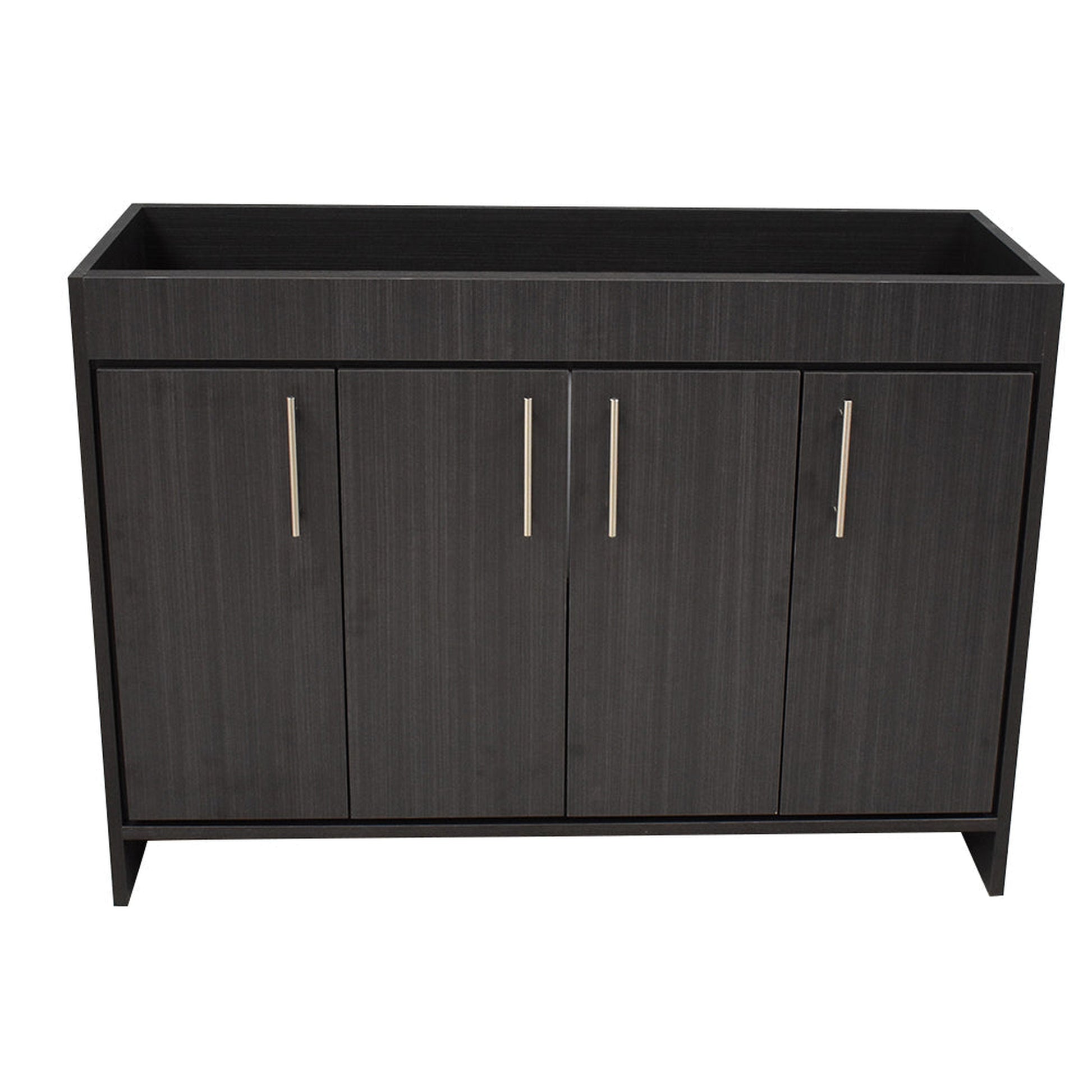 Volpa USA Villa 48" Black Ash Freestanding Modern Bathroom Vanity With Brushed Nickel Round Handles