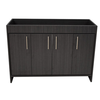 Volpa USA Villa 48" Black Ash Freestanding Modern Bathroom Vanity With Brushed Nickel Round Handles