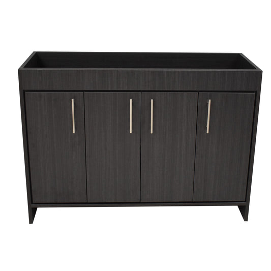 Volpa USA Villa 48" Black Ash Freestanding Modern Bathroom Vanity With Brushed Nickel Round Handles