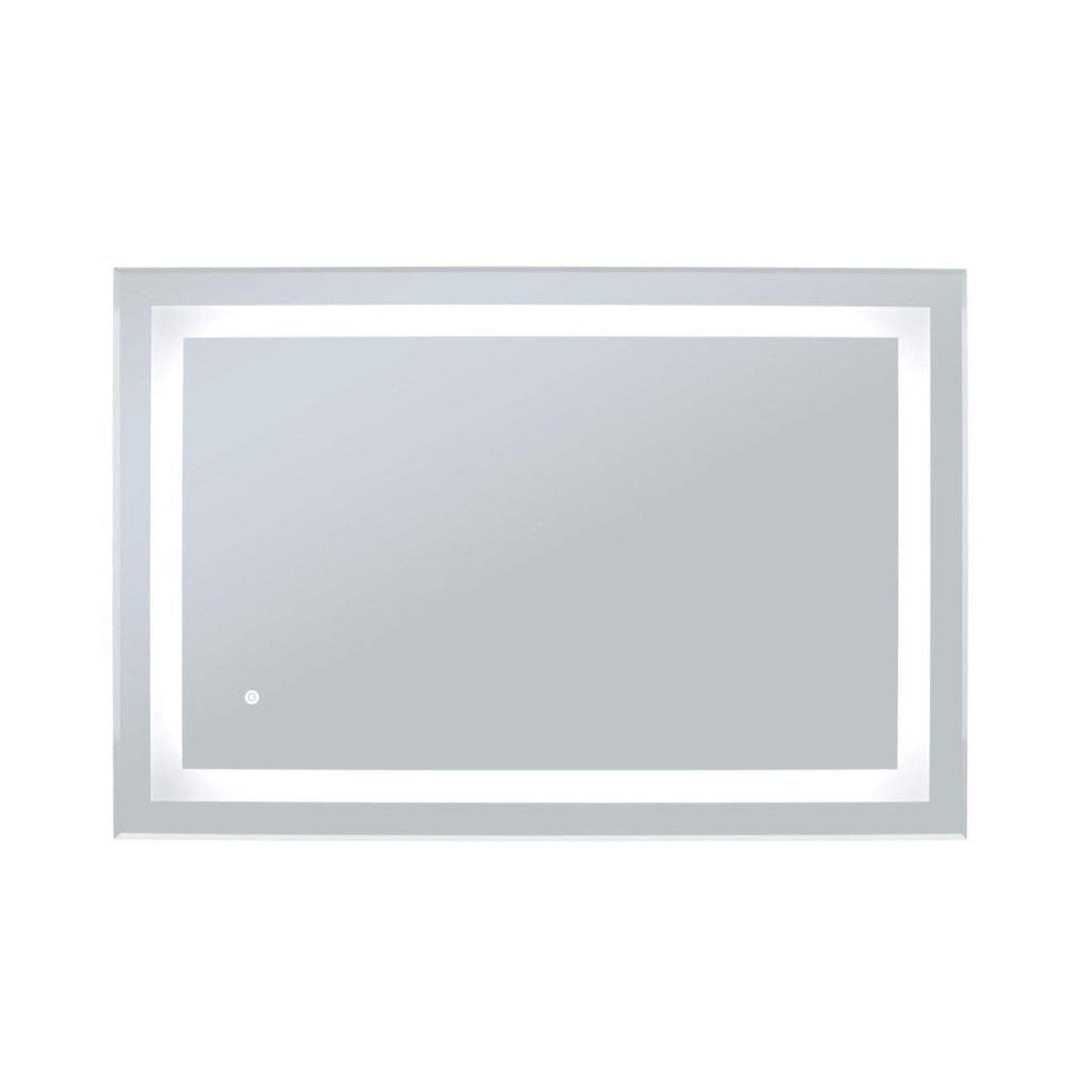WarmlyYours Audrey 36″ x 24″ Rectangular Frameless Wall-Mounted LED Daylight 5,000K Backlit Mirror