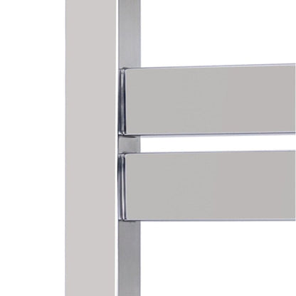 WarmlyYours Grande 12 21" x 41" Polished Stainless Steel Wall-Mounted 12-Bar Hardwired Towel Warmer