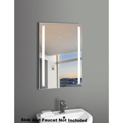 WarmlyYours Ingrid 36″ x 24″ Rectangular Frameless Wall-Mounted LED Daylight 5,000K Backlit Mirror