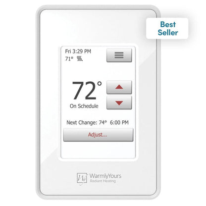WarmlyYours TempZone Cable 355′ 240V Radiant Floor Heating Cable System Kit With Prodeso Membrane And nSpire Touch Programmable Touchscreen Thermostat