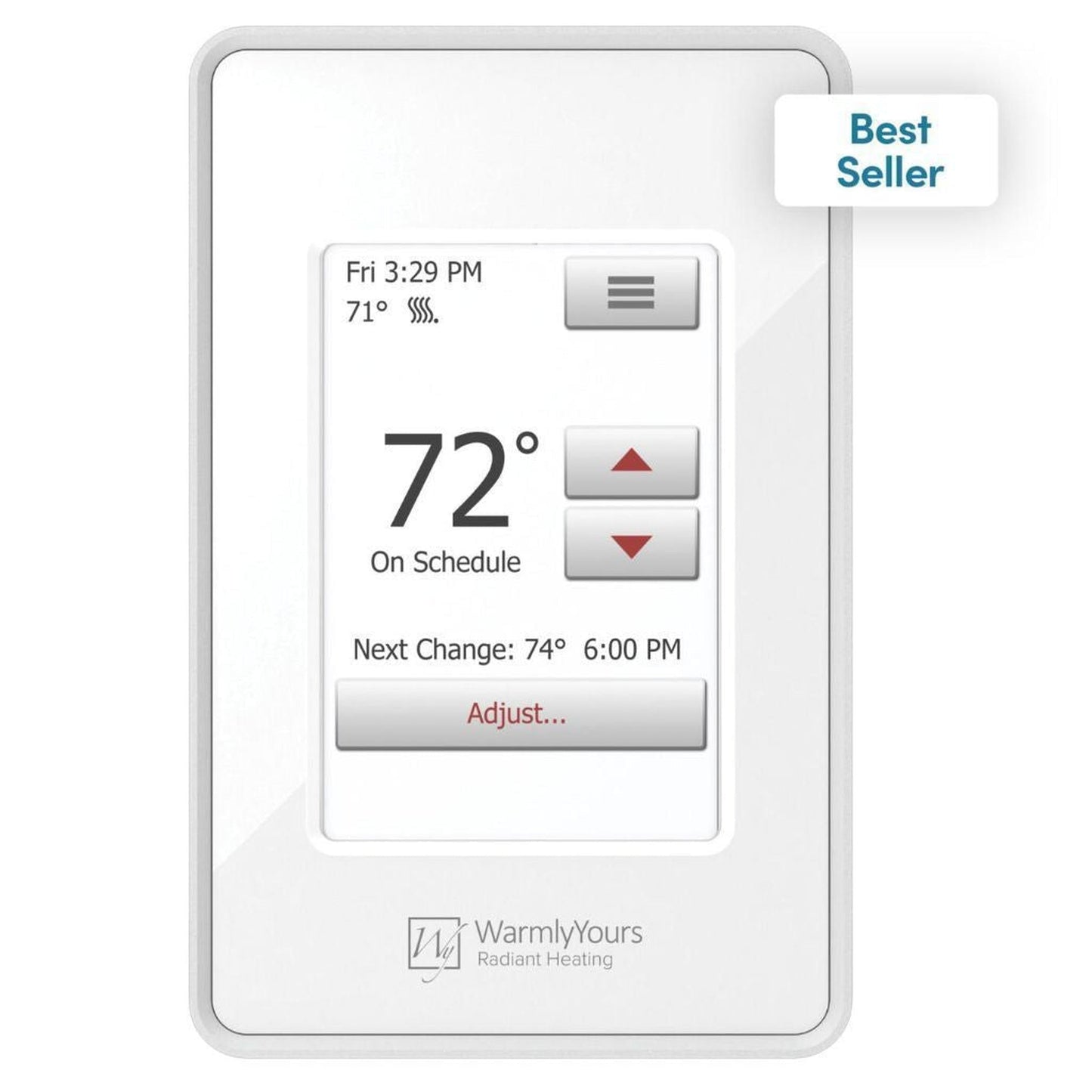 WarmlyYours TempZone Cable 595′ 240V Radiant Floor Heating Cable System Kit With Prodeso Membrane And nSpire Touch Programmable Touchscreen Thermostat