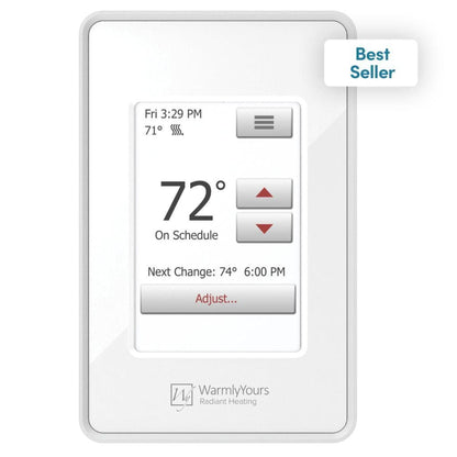 WarmlyYours TempZone Easy Mat 3′ x 5′ 120V Electric Radiant Floor Heating Kit With nSpire Touch Programmable Touchscreen Thermostat