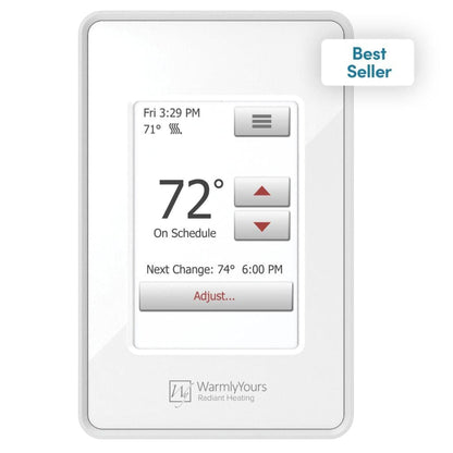 WarmlyYours TempZone Flex Roll 3' x 43' 240V Electric Radiant Floor Heating Kit With nSpire Touch Programmable Touchscreen Thermostat For Large Bathroom