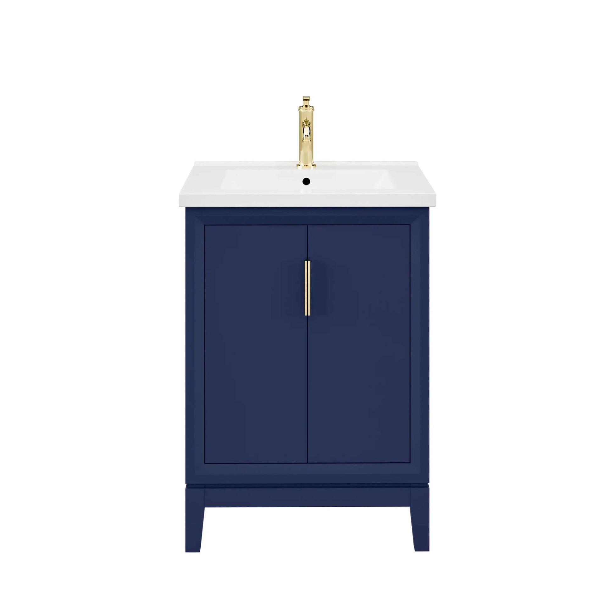 Water Creation Elise 24" Integrated Ceramic Sink Top Vanity in Monarch Blue