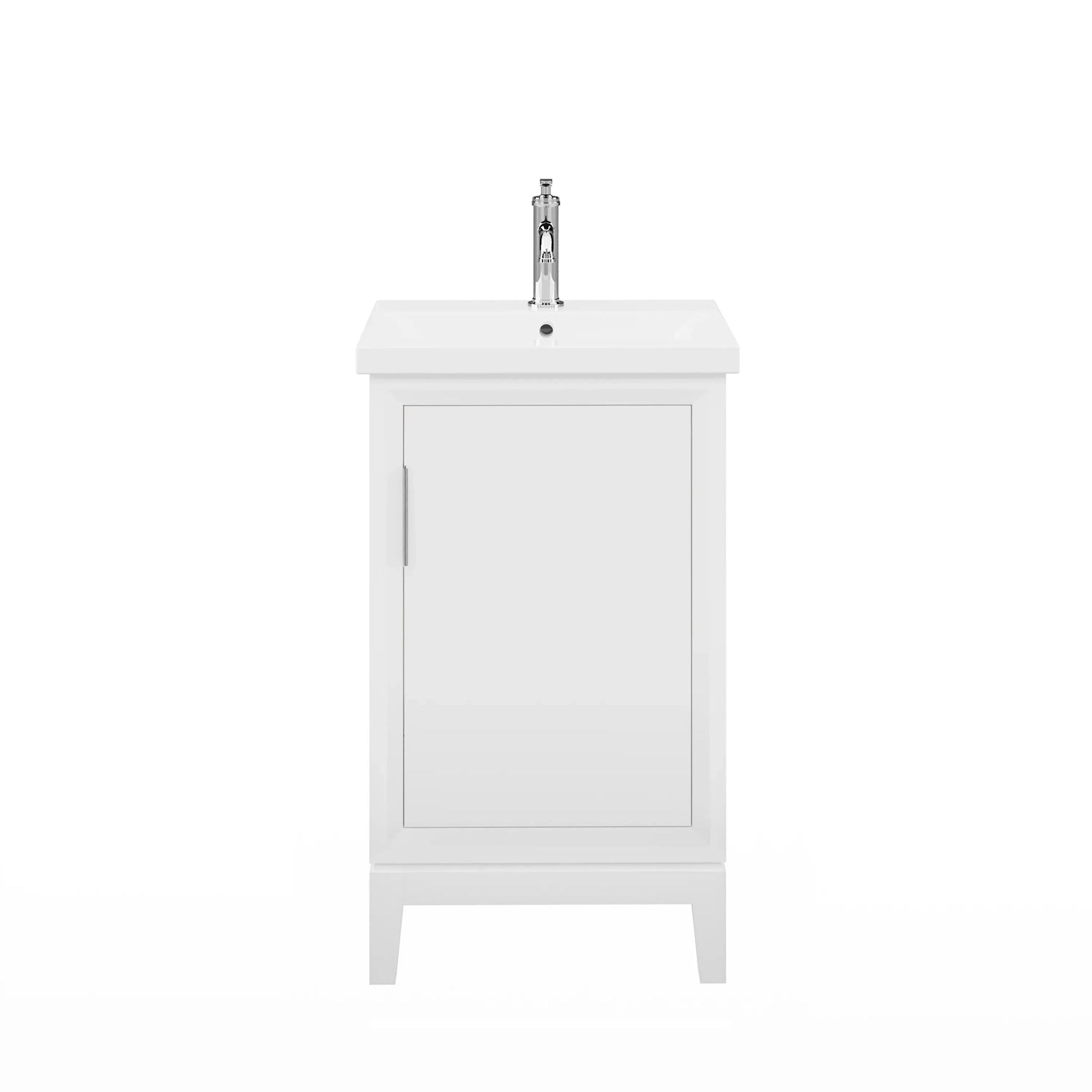 Water Creation Elsa 20" Integrated Ceramic Sink Top Vanity in Pure White