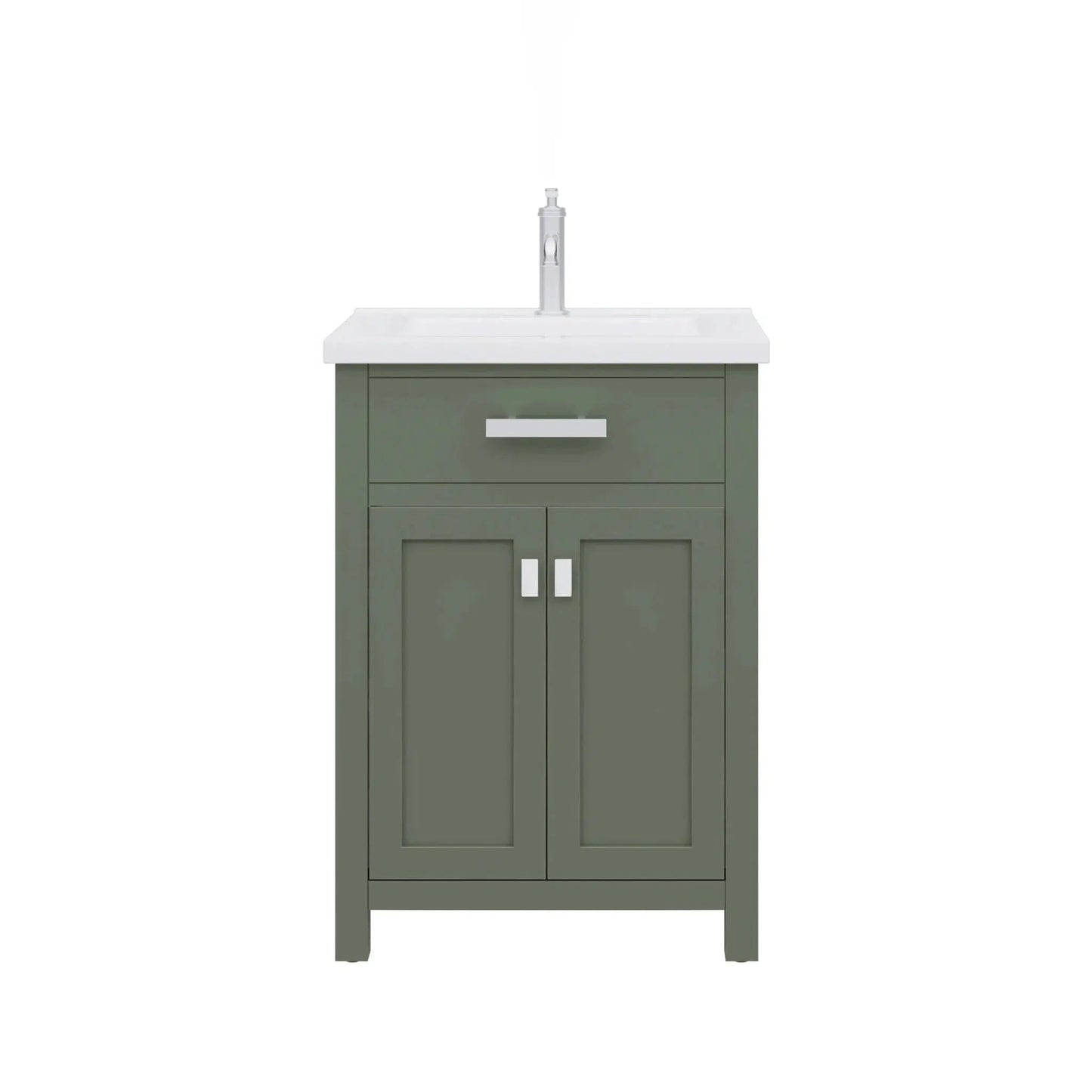 Water Creation Myra 24" Integrated Ceramic Sink Top Vanity in Glacial Green