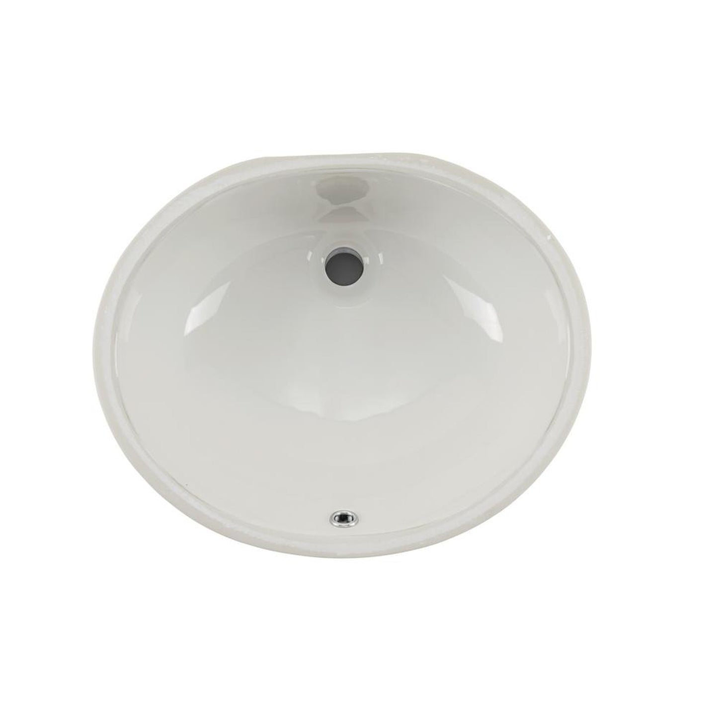 Wells Sinkware Rhythm 17" Oval Bisque Traditional Vitreous Ceramic Undermount Bathroom Sink With Overflow