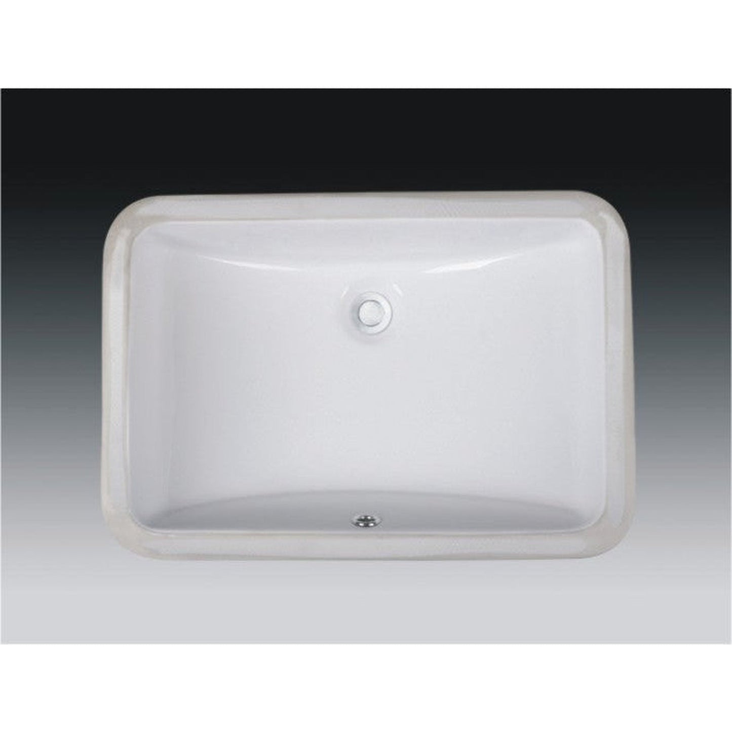 Wells Sinkware Rhythm 21" Rectangle White Traditional Vitreous Ceramic Undermount Bathroom Sink