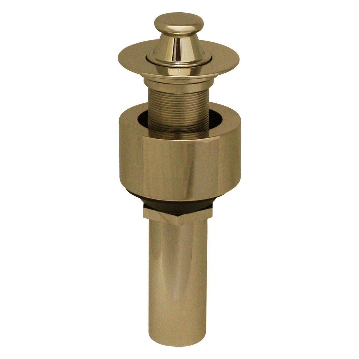 Whitehaus 10.615-B Polished Brass Lift and Turn Drain With Pull-up Plug for Above Mount Installation