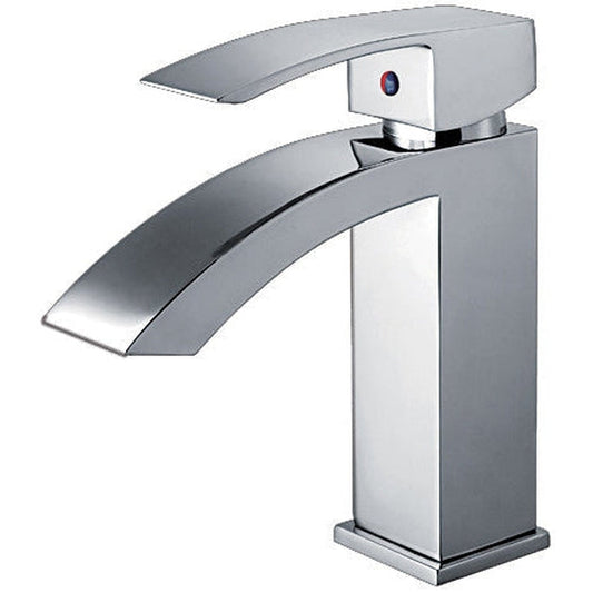 Whitehaus Jem Collection WH2010001-C Polished Chrome Single Hole/ Single Lever Lavatory Faucet With Pop-up Waste