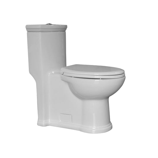 Whitehaus Magic Flush WHMFL3364-EB Eco-Friendly One Piece Toilet With a Siphonic Action Dual Flush System