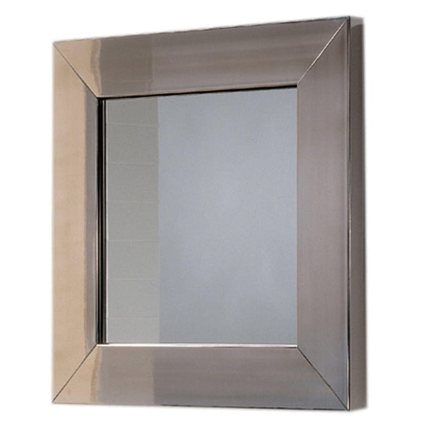 Whitehaus New Generation WHE5B Square Mirror With Polished Stainless Steel Frame