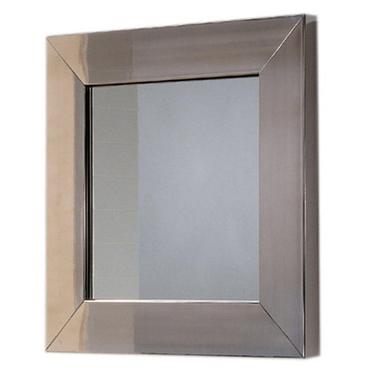 Whitehaus New Generation WHE5M Square Mirror With Matte Stainless Steel Frame