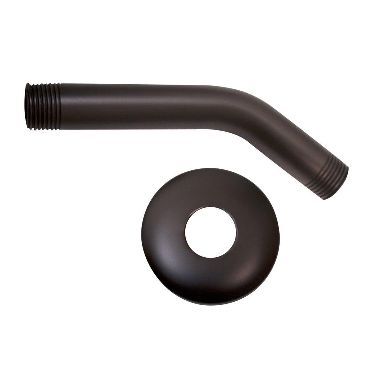 Whitehaus Showerhaus WHSA165-2-ORB Oil Rubbed Bronze Short Solid Brass Shower Arm With Solid Brass Escutcheon