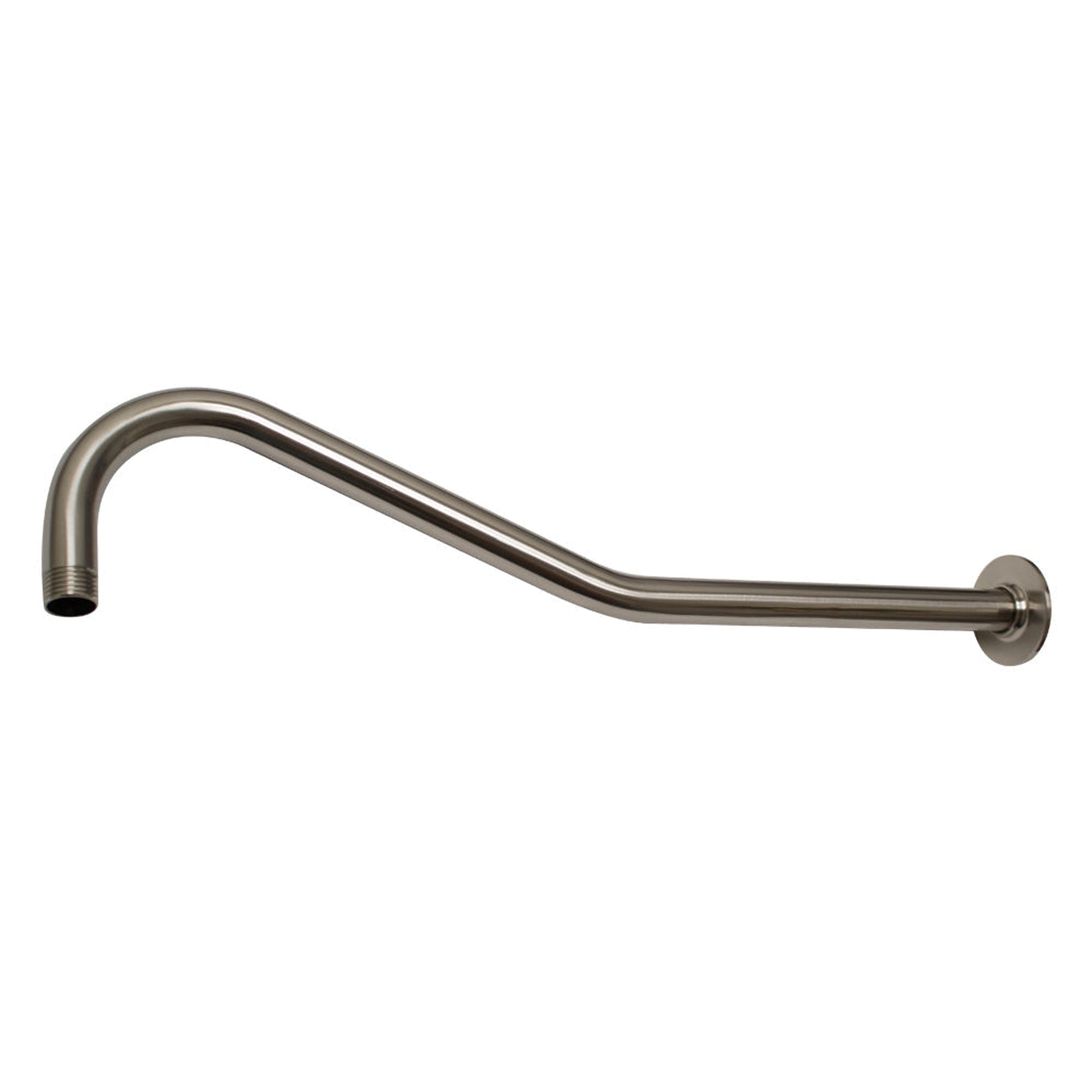 Whitehaus Showerhaus WHSA520-BN Brushed Nickel Long Hooked Solid Brass Shower Arm