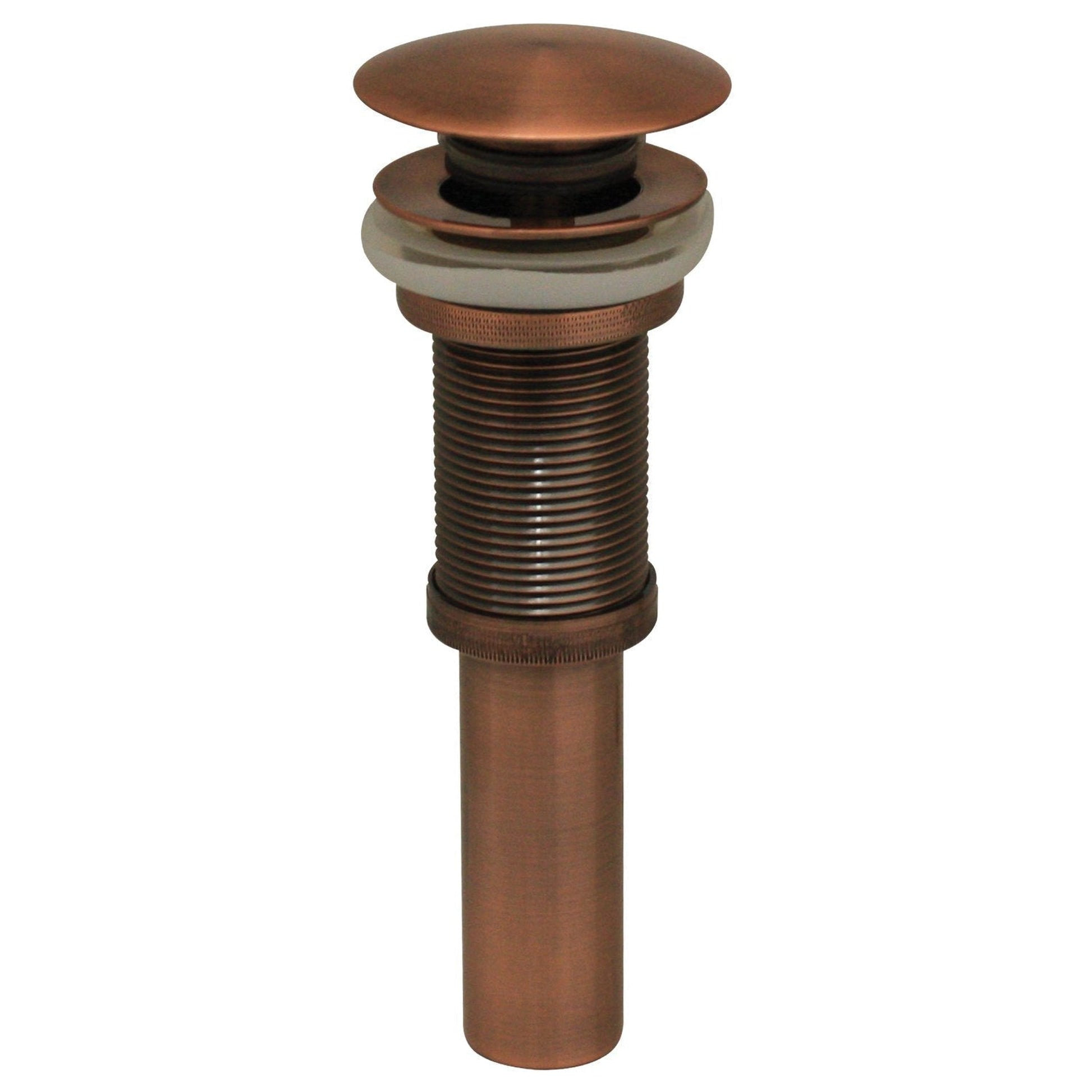 Whitehaus WHD01-ACO Antique Copper Decorative Pop-up Mushroom Drain With No Overflow