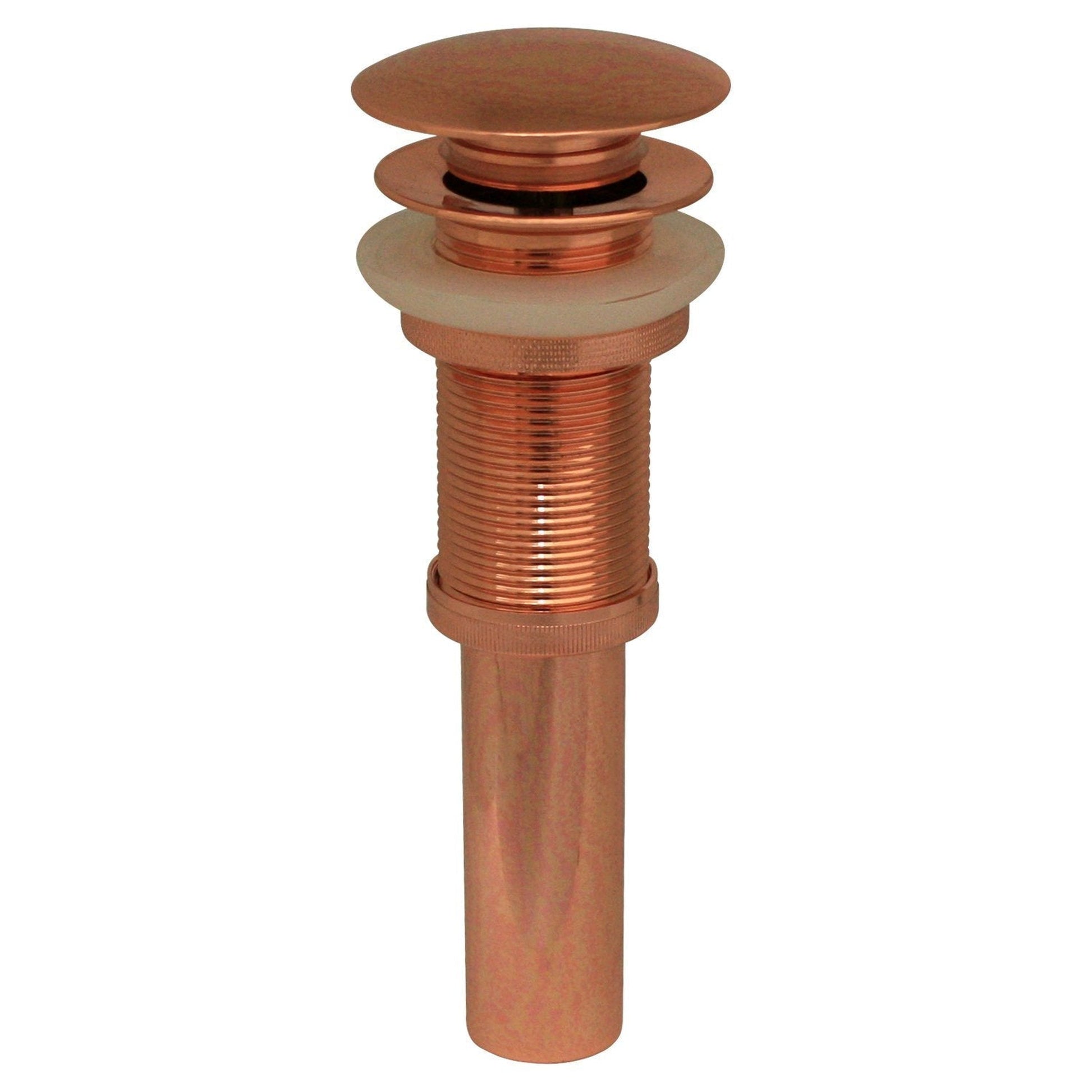 Whitehaus WHD01-CO Polished Copper Decorative Pop-up Mushroom Drain With No Overflow