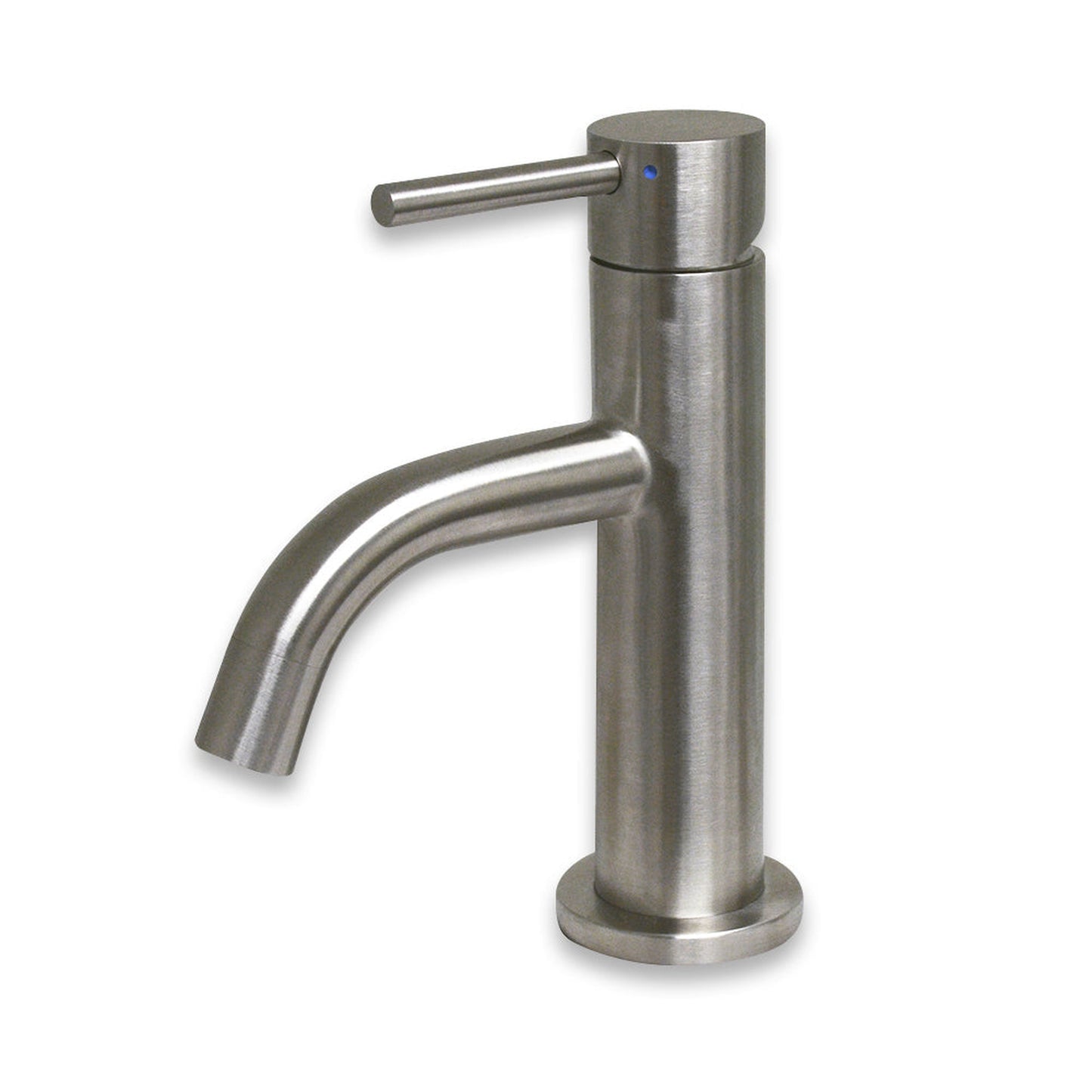 Whitehaus Waterhaus WHS1010-SB-BSS Solid Brushed Stainless Steel Single Lever Small Lavatory Faucet