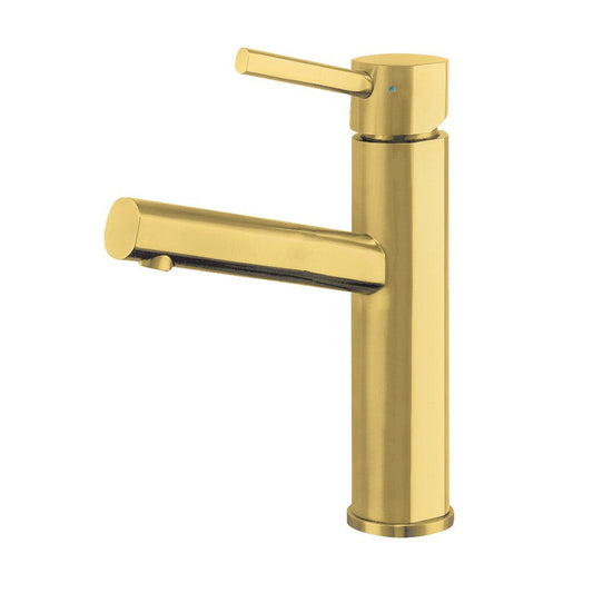 Whitehaus Waterhaus WHS1206-SB-B Brass Lead-Free Solid Stainless Steel Single Lever Elevated Lavatory Faucet