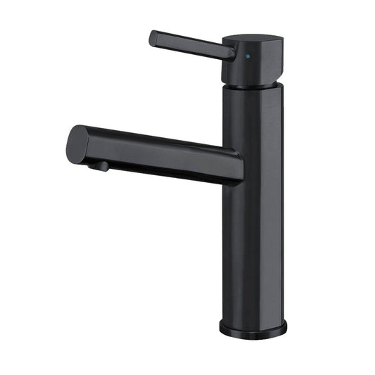 Whitehaus Waterhaus WHS1206-SB-MBLK Gunmetal Lead-Free Solid Stainless Steel Single Lever Elevated Lavatory Faucet