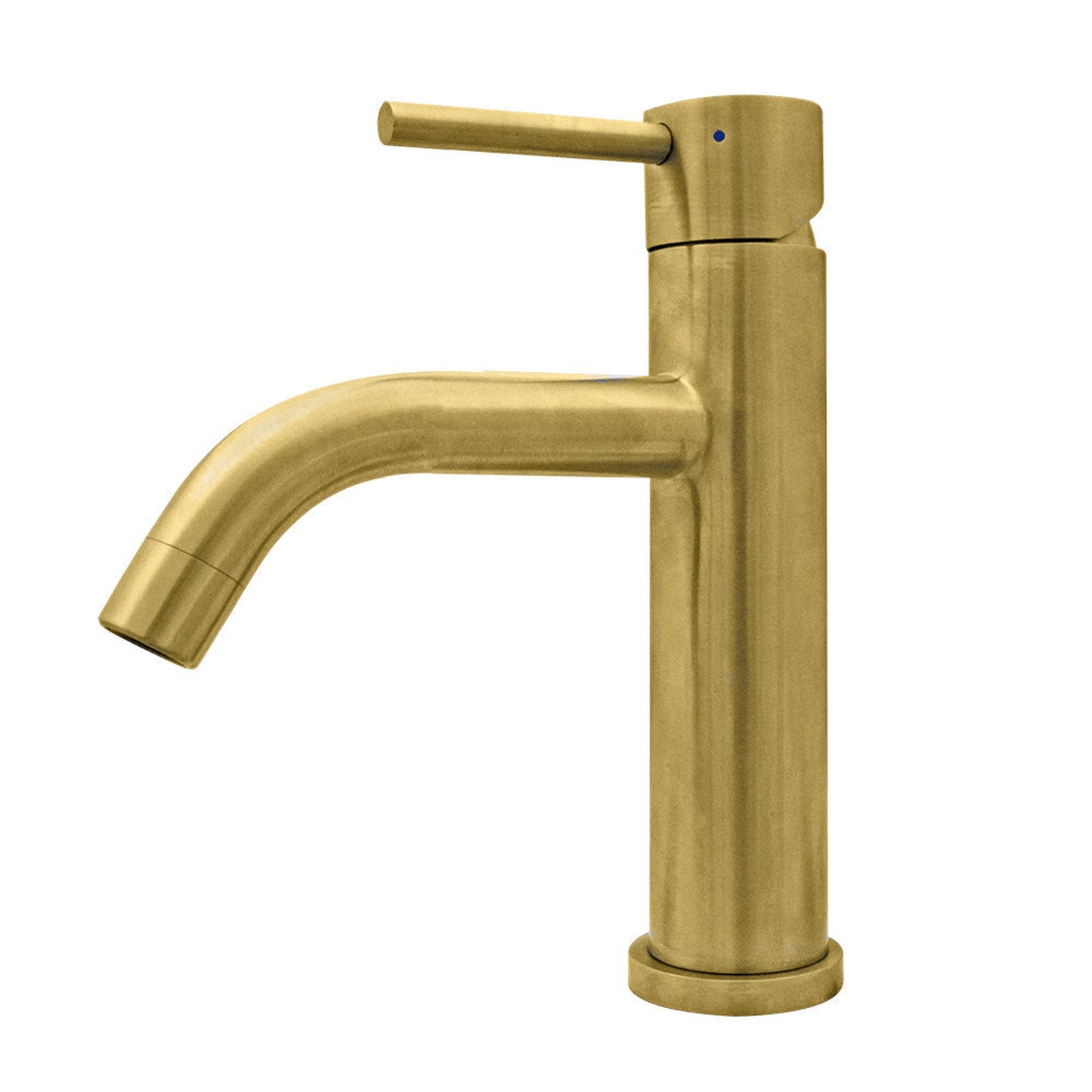 Whitehaus Waterhaus WHS8601-SB-B Brass Lead-Free Solid Stainless Steel Single Lever Elevated Lavatory Faucet