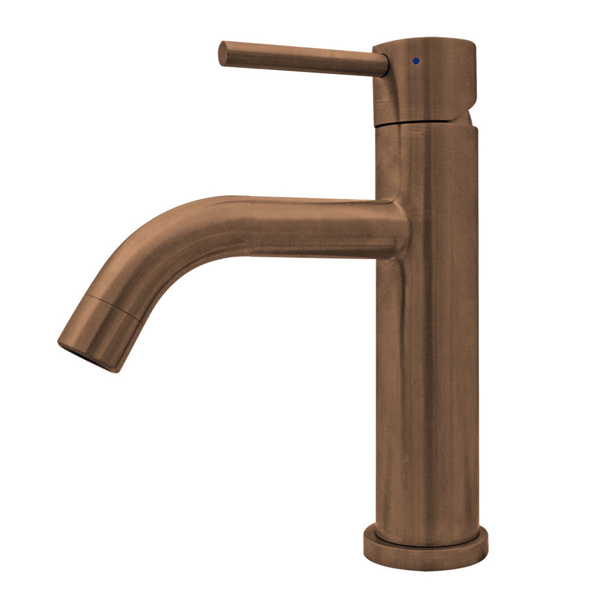 Whitehaus Waterhaus WHS8601-SB-CO Copper Lead-Free Solid Stainless Steel Single Lever Elevated Lavatory Faucet