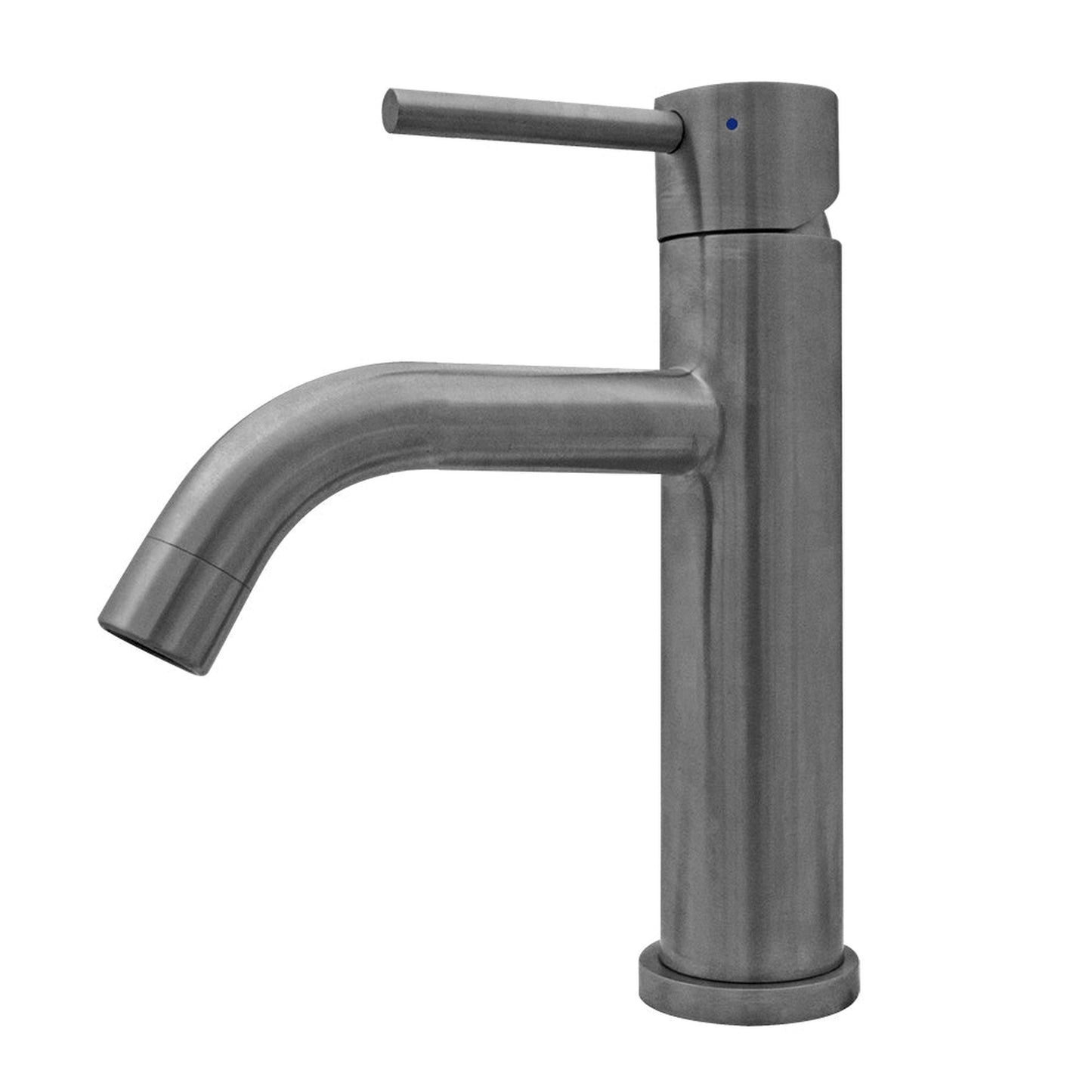 Whitehaus Waterhaus WHS8601-SB-GM Gunmetal Lead-Free Solid Stainless Steel Single Lever Elevated Lavatory Faucet