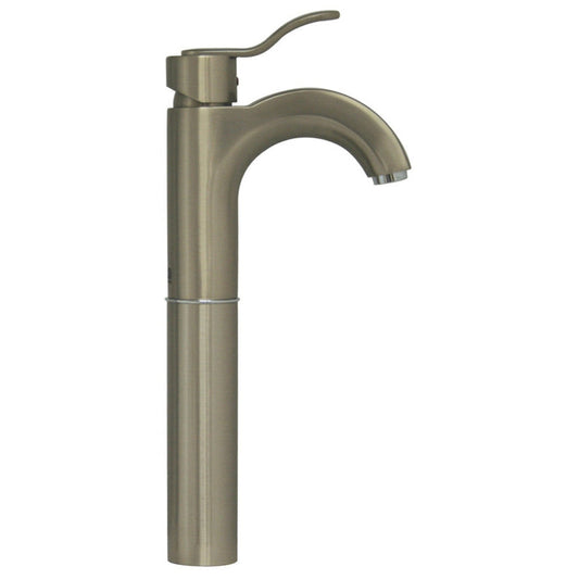 Whitehaus Wavehaus 3-04044-BN Brushed Nickel Single Hole/Single Lever Elevated Lavatory Faucet