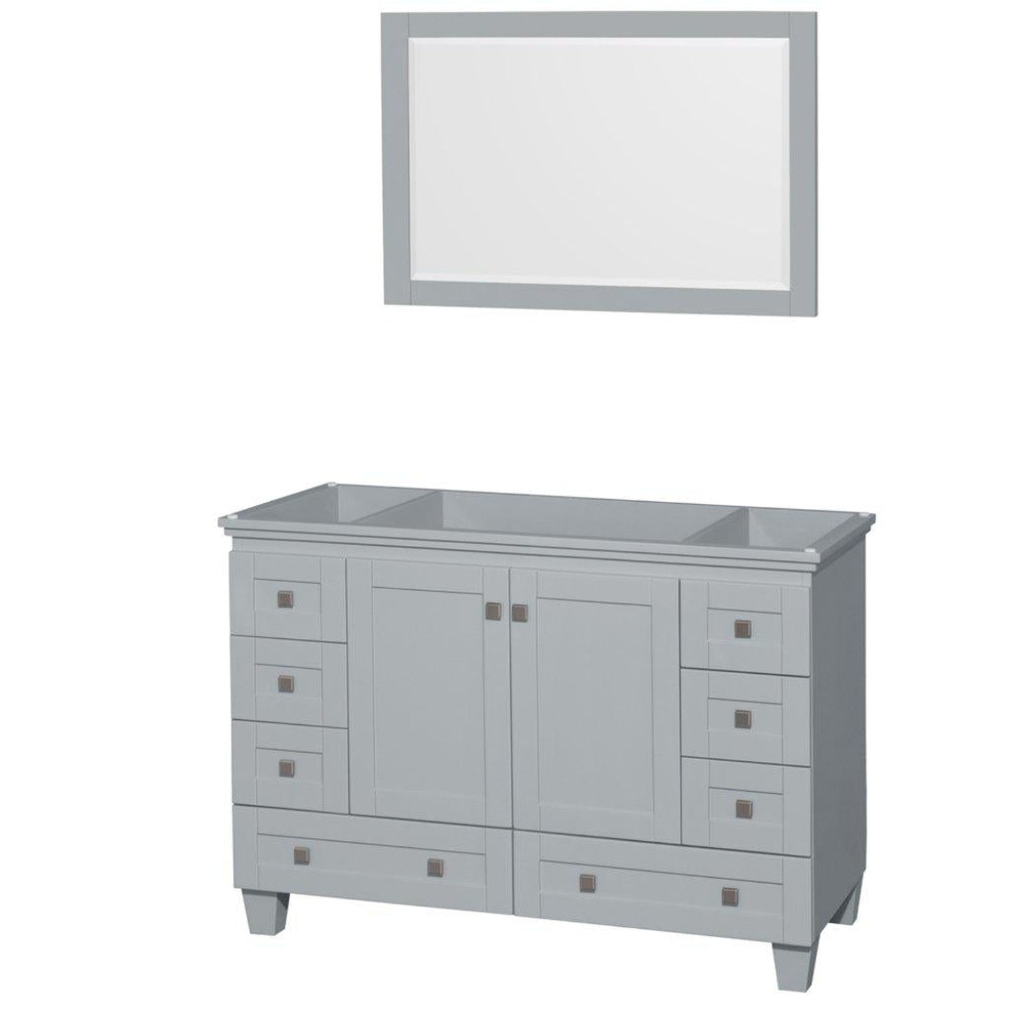Wyndham Collection Acclaim 48" Single Bathroom Oyster Gray Vanity Set With 24" Mirror