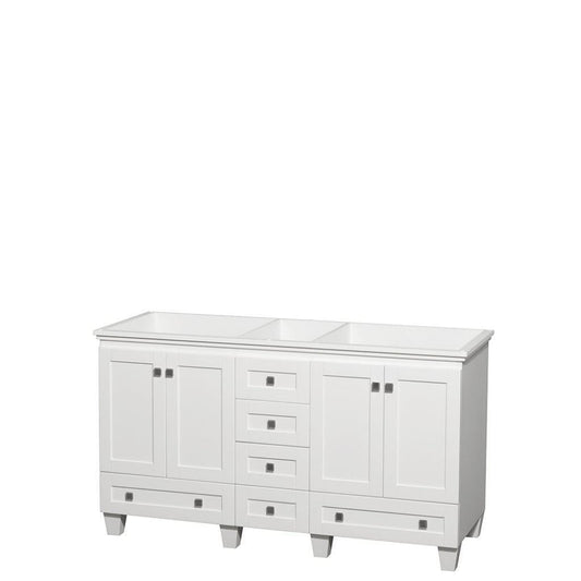 Wyndham Collection Acclaim 60" Double Bathroom White Vanity