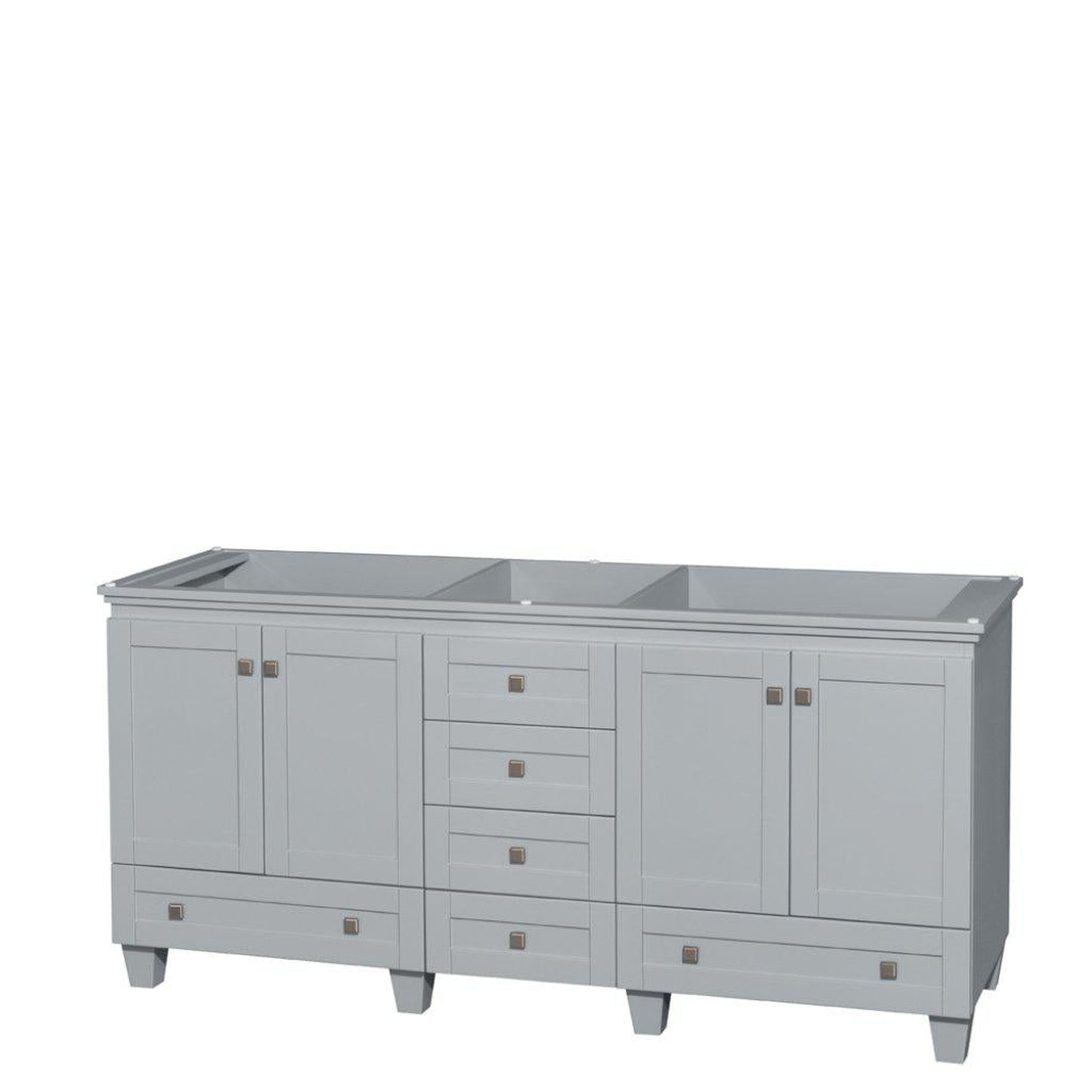 Wyndham Collection Acclaim 72" Double Bathroom Oyster Gray Vanity