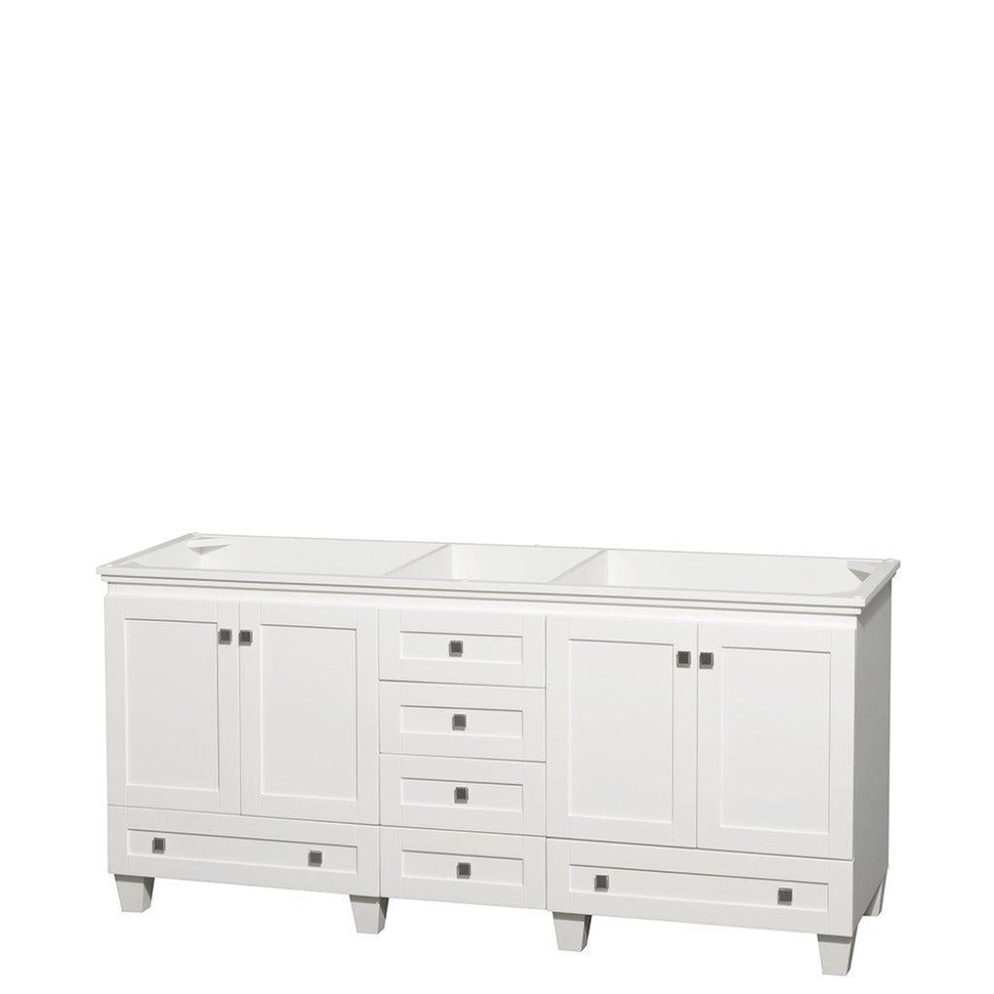 Wyndham Collection Acclaim 72" Double Bathroom White Vanity