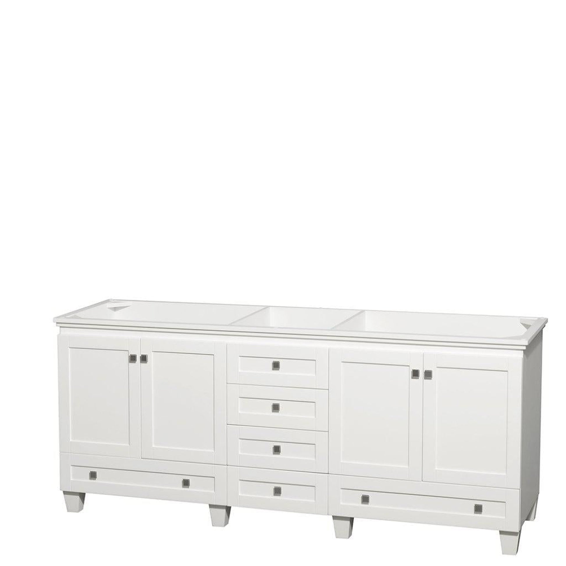 Wyndham Collection Acclaim 80" Double Bathroom White Vanity