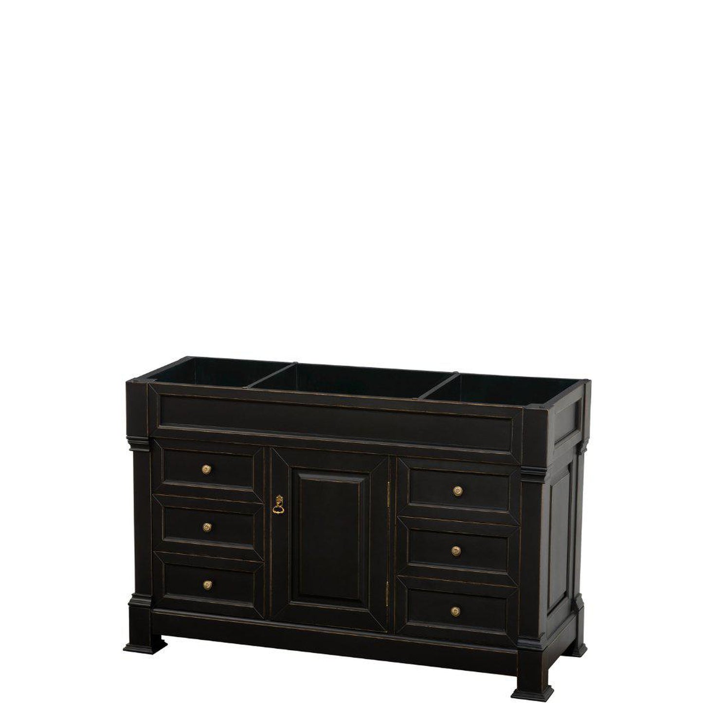 Wyndham Collection Andover 55" Single Bathroom Black Vanity