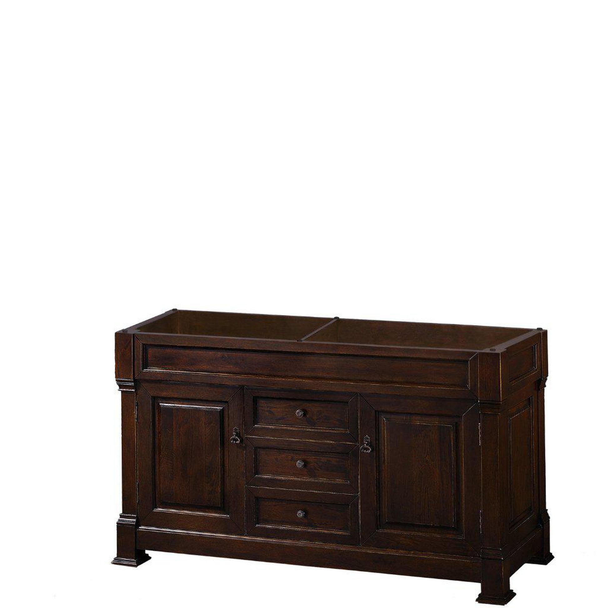 Wyndham Collection Andover 60" Double Bathroom Dark Cherry Vanity