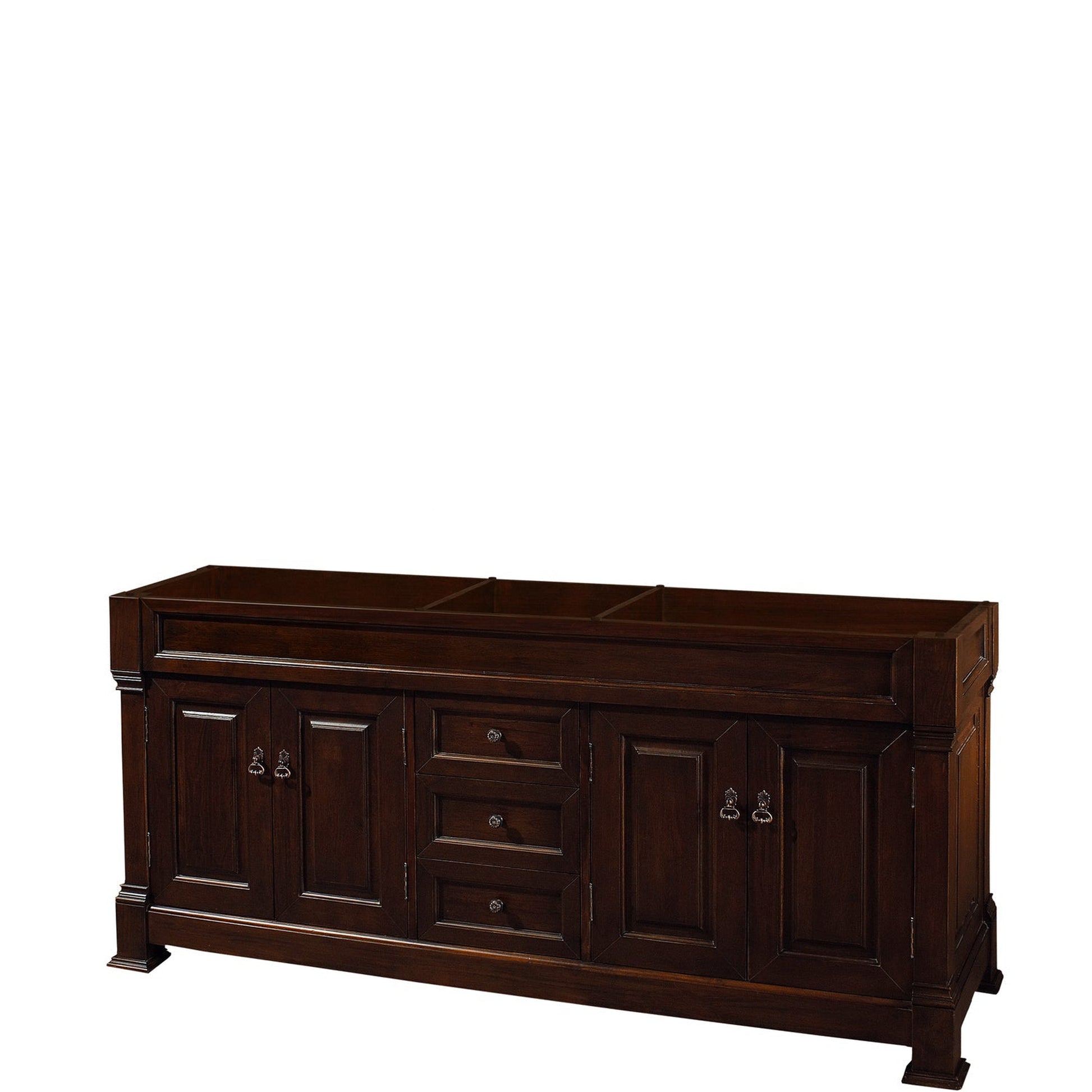 Wyndham Collection Andover 72" Double Bathroom Vanity in Dark Cherry