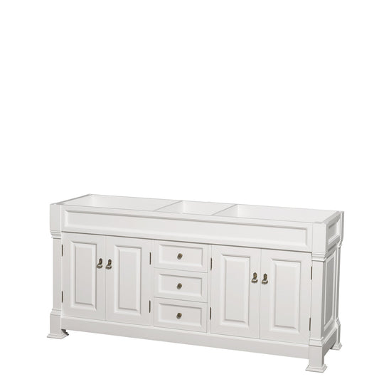 Wyndham Collection Andover 72" Double Bathroom Vanity in White