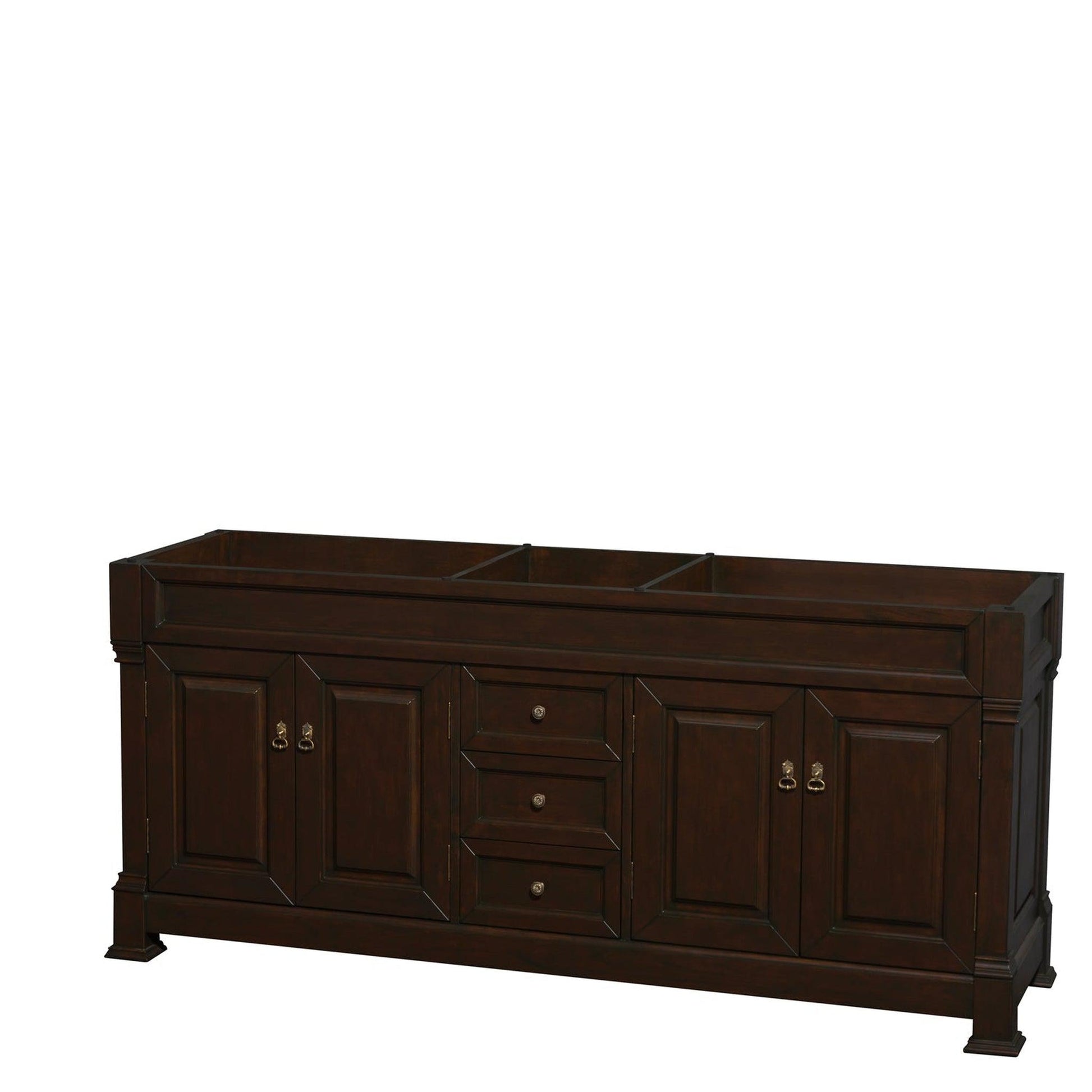 Wyndham Collection Andover 80" Double Bathroom Vanity in Dark Cherry