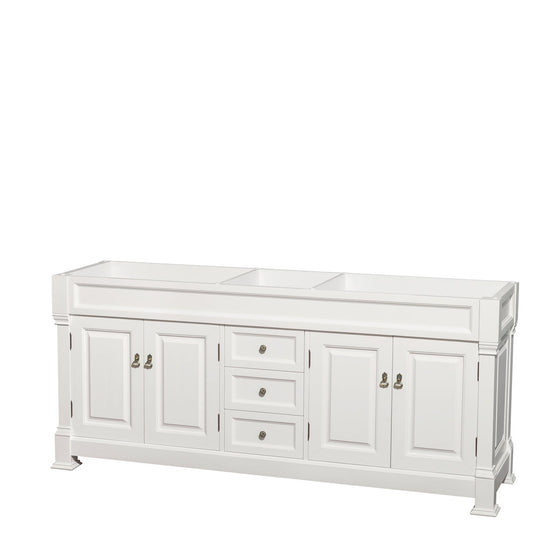 Wyndham Collection Andover 80" Double Bathroom Vanity in White