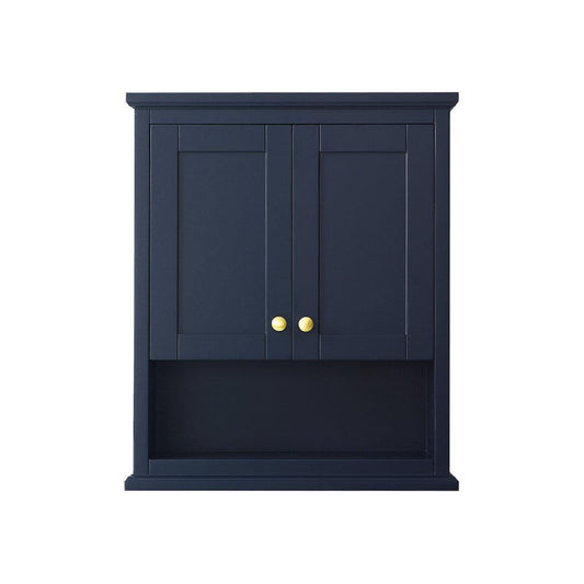 Wyndham Collection Avery Over-Toilet Dark Blue Wall Cabinet